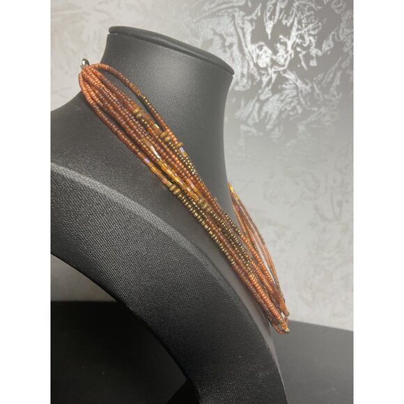 Multistrand Beaded Necklace With Lobster Clasp For Women - Picture 3 of 5